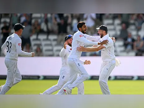 Shoaib Bashir celebrating win (Photo: @ICC/X)