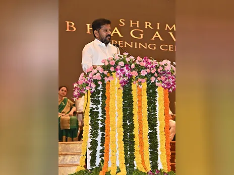 Telangana Chief Minister Revanth Reddy at the event (Photo/ANI)