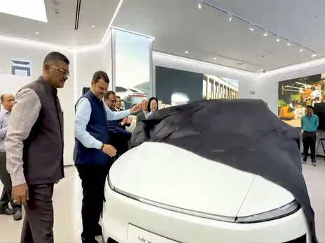 Maharashtra CM Devendra Fadnavi unveils Tesla Model Y (Photo/Maha CMO)