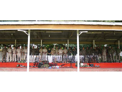 Security forces recover large cache of weapons in Manipur (Photo/ManipurPolice)