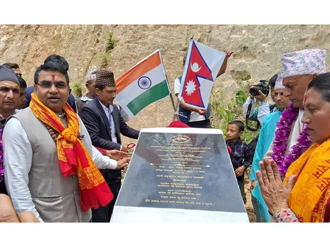 Foundation stone laid for construction of Arun Multipurpose Building in Indian assistance in Nepal (Photo/Indian Embassy)