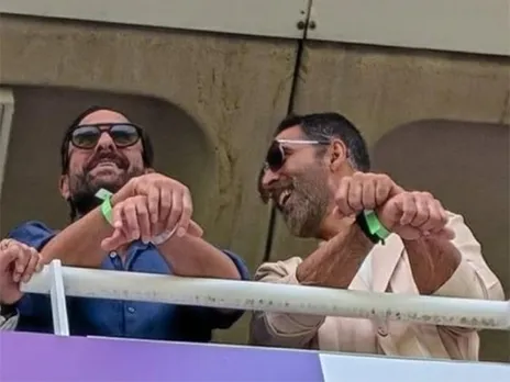 Actors Akshay Kumar and Saif Ali Khan at Lord's (Image source: Instagram)