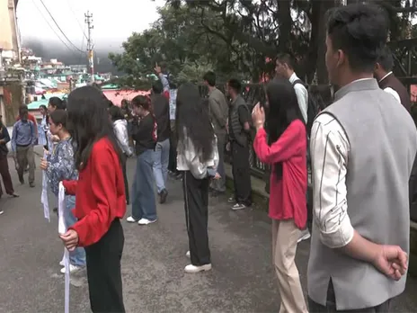 ABVP protesters in Shimla (Photo/ANI)