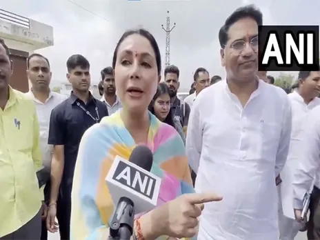 Rajasthan's Deputy Chief Minister Diya Kumari inspected the highway in Ajmer. (Photo/ANI)