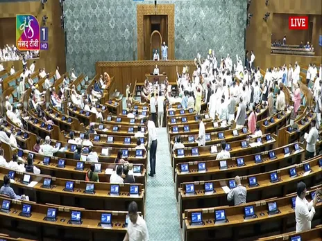 Proceedings inside Parliament on second day of Monsoon Session (Photo/ANI)