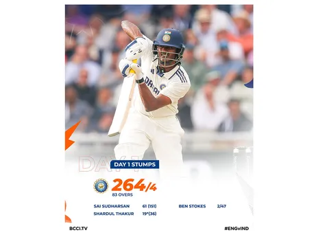 Indian left-hand batter Sai Sudarshan (Photo: X/@BCCI)