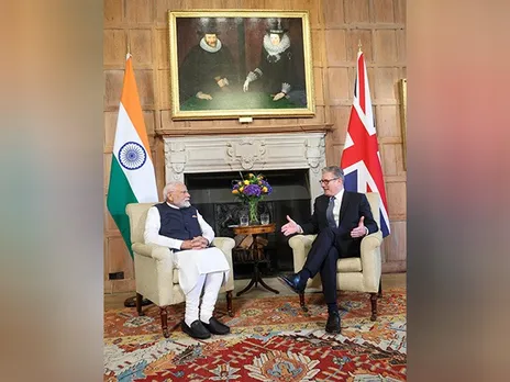 PM Modi held bilateral meeting with his UK Counterpart Keir Starmer (Photo/X@narendramodi)