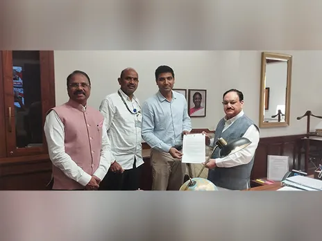 TDP MPs with Union Minister JP Nadda (Photo/ANI)