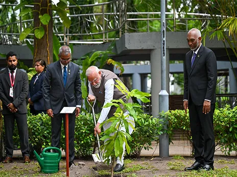 Prime Minister Narendra Modi and Maldives President Mohamed Muizzu (Photo/X@presidencymv)