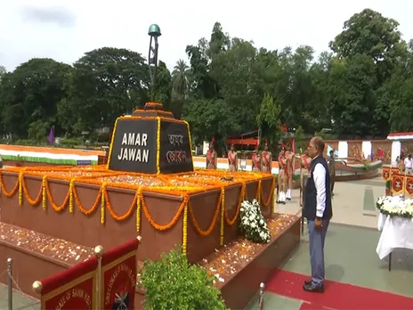 Wreath laying and commemorative ceremony organised in Guwahati on Saturday. (Photo/ANI)