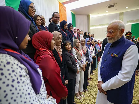 PM Modi interacts with ITEC beneficiaries in Maldives (Image: X@narendramodi)