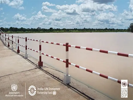Photograph of Dam contructed by India UN Fund in Burkina Faso (Image/X@ UNOSSC)