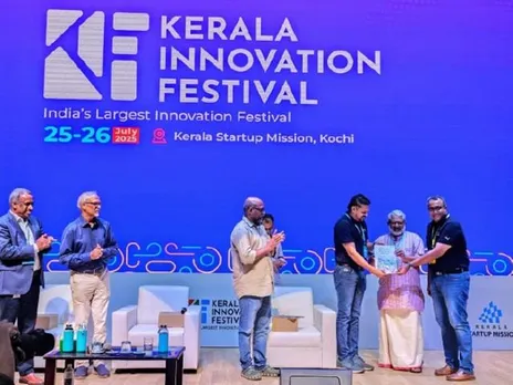 L–R: Joseph Martin (Geojit-CUSAT), Jayaraman Chillayil (Equinoct), Dr. Abhilash Sukumarapillai (ACARR), Sandeep Nair & Joseph Panakkal (Venttup), Sridhar Radhakrishnan (ASHA-Kisan Swaraj)