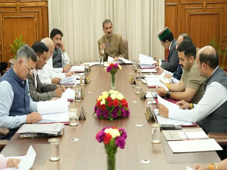 Himchal Pradesh Chief Minister Sukhvinder Singh Sukhu during the State Cabinet meeting (Photo/X: @SukhuSukhvinder)