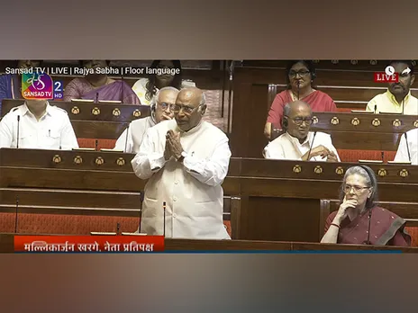 LoP Rajya Sabha Mallikarjun Kharge (Photo/Sansad TV)