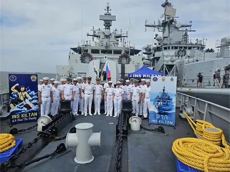 Indian Navy’s eastern fleet ships on operational deployment in South East Asia conclude port call at Manila (Photo/ANI)