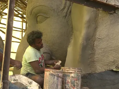 Visual of the Ganesh Idol making (Photo/ANI)