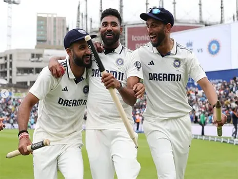 Akash Deep, Mohammed Siraj and Prasidh Krishna. (Photo: Instagram/@mohammedsirajofficial)