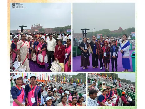 Special Guests—including Anganwadi workers, supervisors, children from Child Care Institutions (CCIs), beneficiaries of PM CARES, Child Development Project Officers (CDPOs), District Child Protection Officers (DCPOs), staff of One Stop Centres (OSCs), and other frontline workers—were honoured (Photo/PIB)