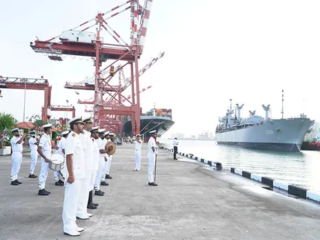 Indian naval ships reached Colombo to participate in 12th edition of the Sri Lanka–India Naval Exercise (Photo Credits: X/@indiannavy)