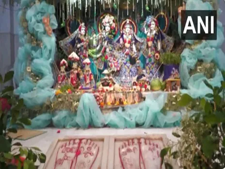 Devotees in large numbers offer prayers at the ISKCON temple in Chennai (Photo/ANI)