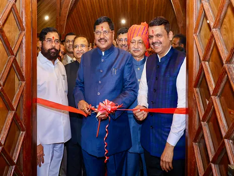 CJI Gavai along with CM Fadnavis at the inauguration of the Bombay High Court at Kolhapur. (Phpto/X@CMOMaharashtra)
