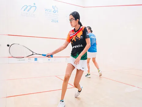 Indian squash player Anahat Singh in action (Photo: World Squash)