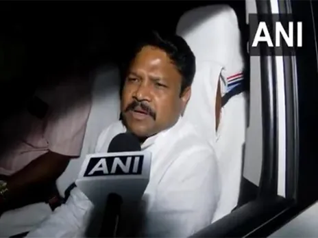 Odisha minister Mukesh Mahaling after meeting Naveen Patnaik (Photo/ANI)