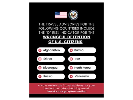 Travel advisory issue by US Department of State (Photo credits: X/@TravelGov)