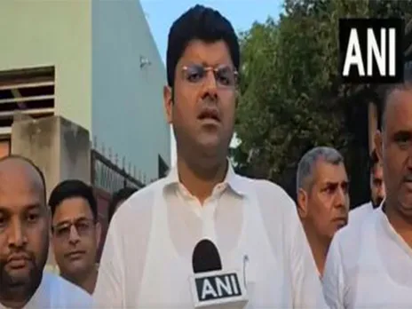 annayak Janata Party Chief (JJP) Dushyant Chautala (Photo/ANI)
