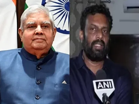Former VP Jagdeep Dhankhar and CPI MP Sandosh Kumar (Photo/ANI)