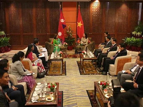 Vietnam Vice President Vo Thi Anh Xuan with Nepali Foreign Minister Arzu Rana Deuba (Image/ANI)
