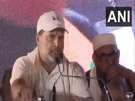 Congress MP Rahul Gandhi at 'Voter Adhikar Yatra' in Katihar. (Photo/ANI)