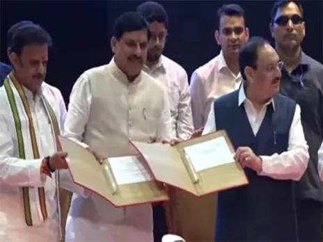 Union Health Minister JP Nadda with Madhya Pradesh Chief Minister Mohan Yadav (Photo/PIB)