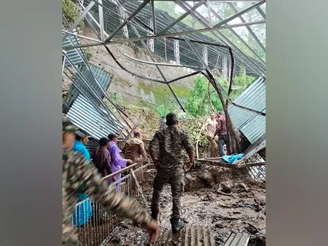 Visual from the landslide spot near near Vaishno Devi shrine (Photo/ANI)