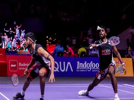 India's men’s doubles pair of Satwiksairaj Rankireddy and Chirag Shetty (Photo: BWF/Badminton Photo)