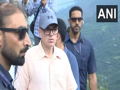 J&K CM Omar Abdullah visits Marog village of Ramban (Photo/ANI)