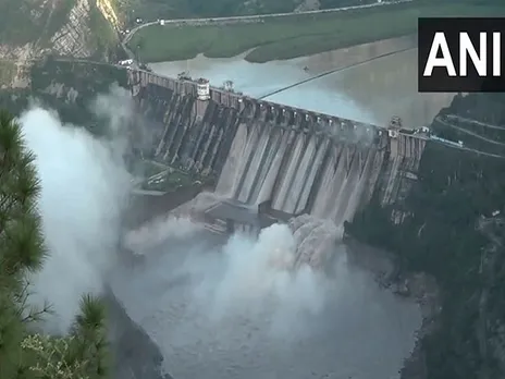 Salal Dam in J-K's gates opened as water levels in Chenab River rise (Photo/ANI)