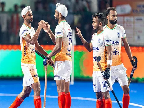 Indian players in action. (Photo/Hockey India)