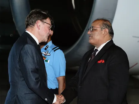 German FM Wadephul arrives in Delhi (Photo/X@MEA)