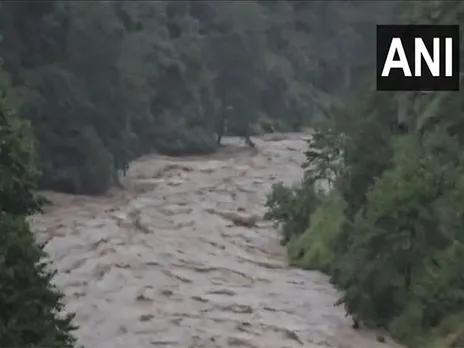 Visual of incessant heavy rainfall in J-K's Bhalesa & Doda (Photo/ANI)
