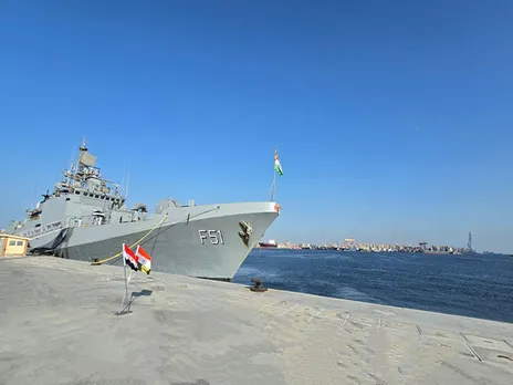 INS Trikand arrived at Alexandria, Egypt (Photo:X/ @indiannavy)