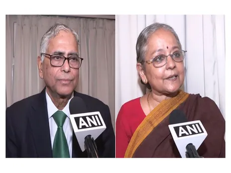 KN Srivastava, Director of India International Centre (left) and Dr Sudha Gopalakrishnan (right) (Photo/ANI)