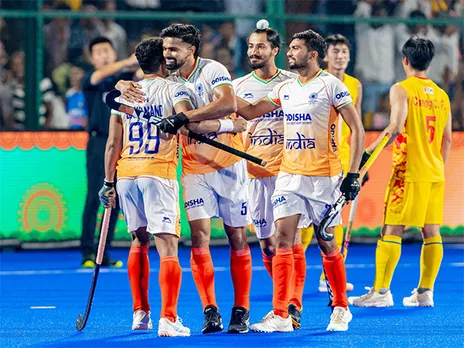 Indian Men's Hockey Team celebrates after registering a win over China (Photo: Hockey India)