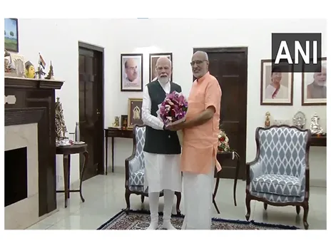 Prime Minister Narendra Modi meets CP Radhakrishnan (Photo:ANI)