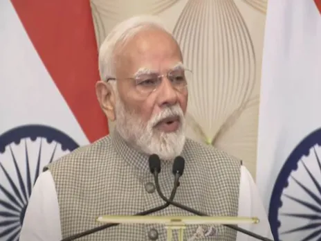 Prime Minister Narendra Modi with Mauritius PM Navinchandra Ramgoolam (Photo/ ANI)