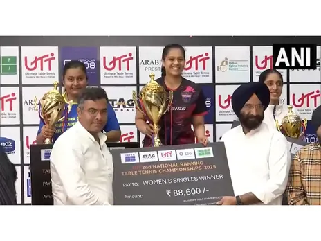 Delhi Ministers felicitates UTT 2nd National Ranking Championship 2025 winners (Photo: ANI)