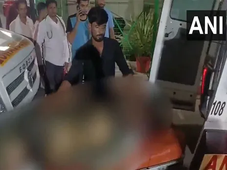 Injured rushed to hospital after bus falls off a bridge in Kakori (Photo/ANI)