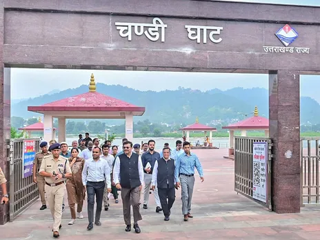 Chief Secretary Anand Bardhan inspects Kumbh Mela infrastructure projects in Haridwar (Photo/ANI)