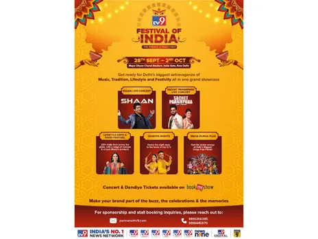 An unrivalled confluence marks the third edition as music, pujo, dandiya, colour, and a mega lifestyle expo feature as key attractions in the third edition of TV9 Festival of India